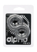 Alpha Liquid Silicone Beaded Crazy 8 Cock Ring - Gray/Grey
