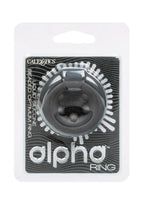 Alpha Liquid Silicone Beaded Optimum Cock Ring - Black