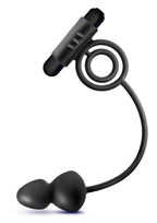 Anal Adventures Platinum Silicone Plug with Vibrating Ring
