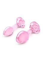 B Vibe Pink Roses Glass Plug Training