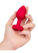 B-Vibe Vibrating Heart Shape Jewel Rechargeable Silicone Plug with Remote