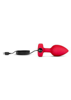 B-Vibe Vibrating Heart Shape Jewel Rechargeable Silicone Plug with Remote