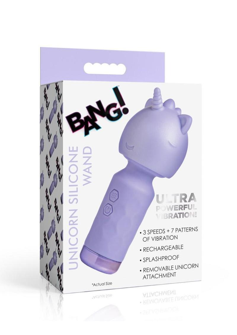 Bang Unicorn Rechargeable Silicone Wand - Purple