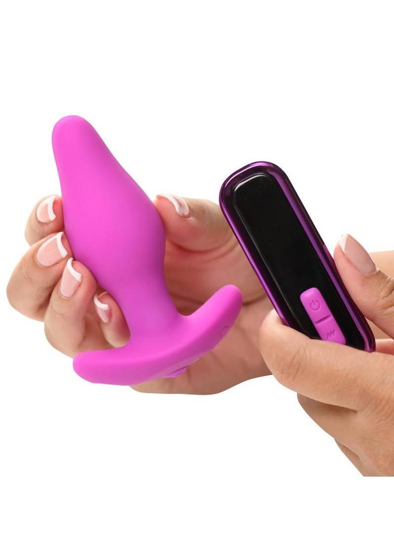 Bang! Vibrating Rechargeable Silicone Plug with Digital Remote Control