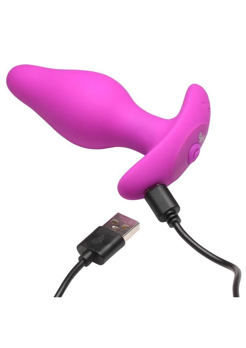 Bang! Vibrating Rechargeable Silicone Plug with Digital Remote Control