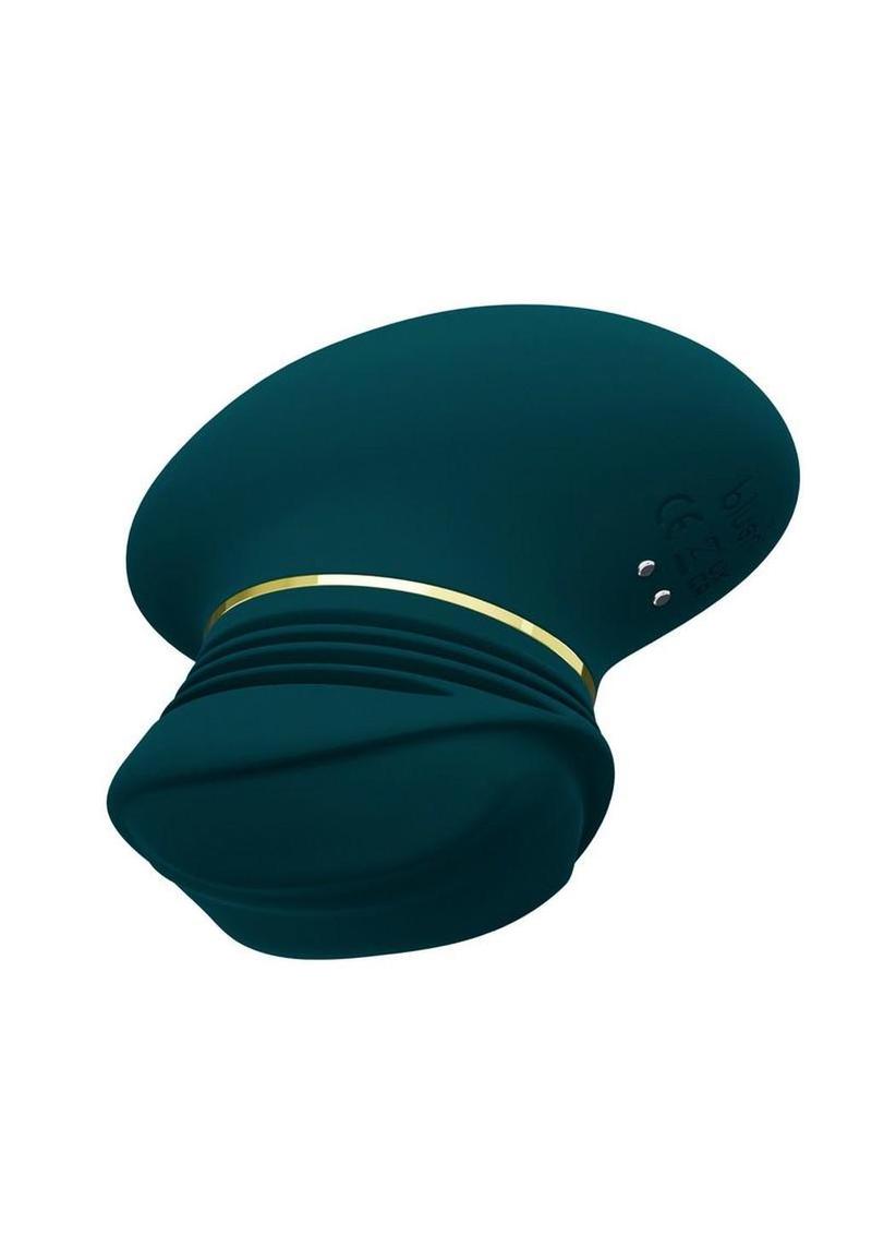 Blush Collection Raya Rechargeable Silicone Clitoral Stimulator - Dark Teal/Teal