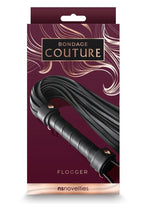 Bondage Couture Pu Leather Flogger - Black