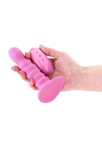 Colours Ribbed Rechargeable Silicone Vibrating Insertable with Remote Control