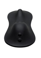 Cowgirl Rodeo Rumbler Grinding Vibrating Tapping Rechargeable Silicone Dildo - Black