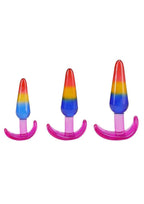 Crystal Jellies Anal Trainer - Multicolor/Rainbow - 3pc/Set