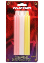 Doc Johnson Japanese Drip Candles - Pink/White/Yellow - 3 Pack