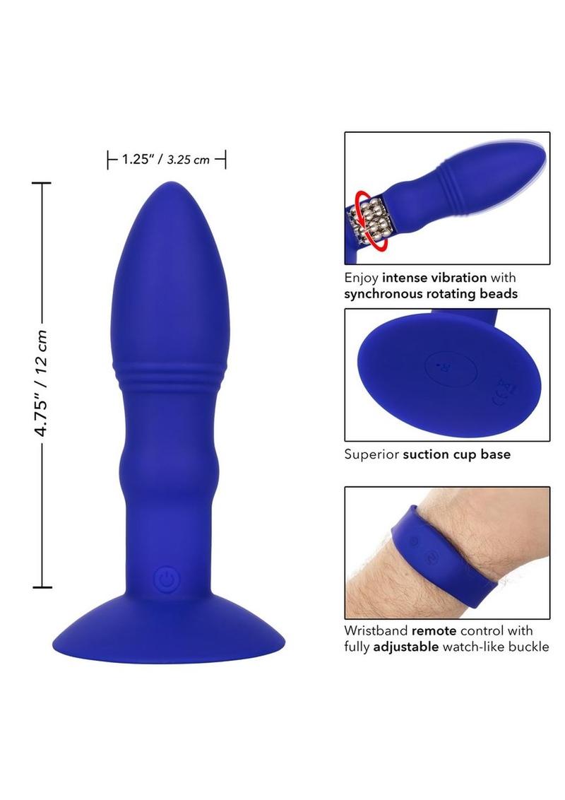 Eclipse Wristband Remote Control Silicone Rechargeable Rotating Bead Probe