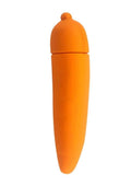 Edgy Veggies Carrot Cake Rechargeable Silicone Vibrator - Orange