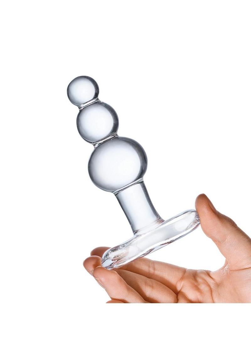 Glas Beaded Glass Plug with Tapered Base