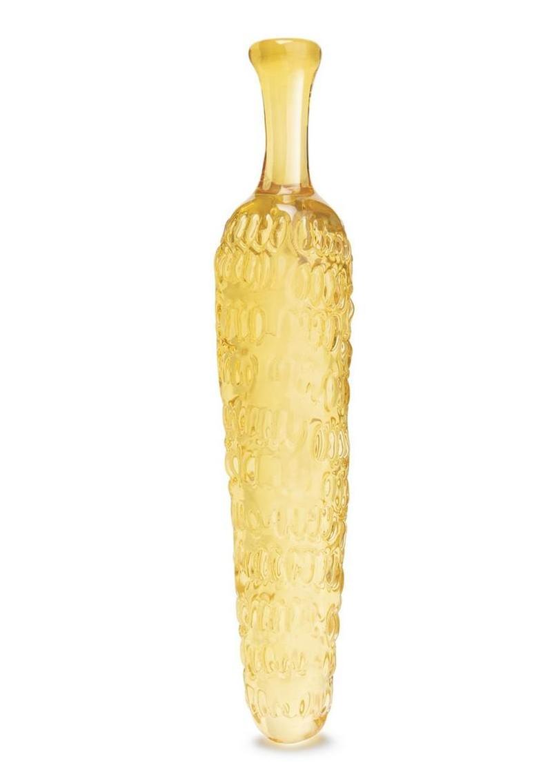 Glas Cornstar 8 Glass Dildo - Yellow