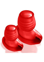 Glowhole 2 Hollow Plug with Led Insert - Large - Red Morph