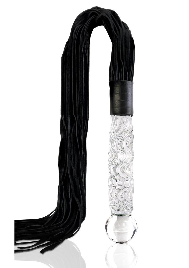 Icicles No. 38 Textured Glass Wand with Flogger