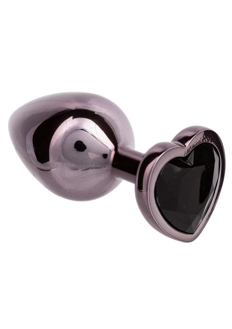 Jewel Black Diamond Heart Plug