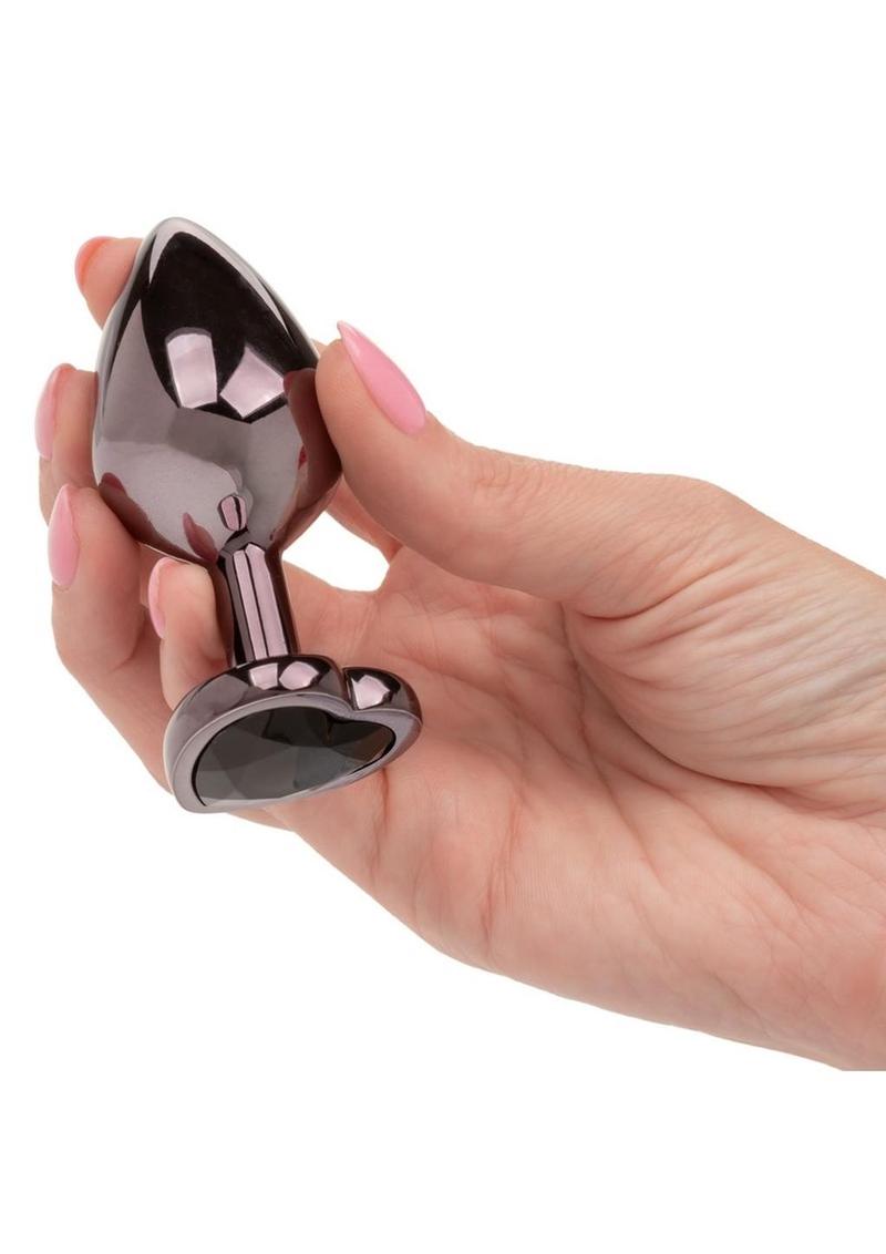 Jewel Black Diamond Heart Plug