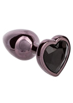 Jewel Black Diamond Heart Plug