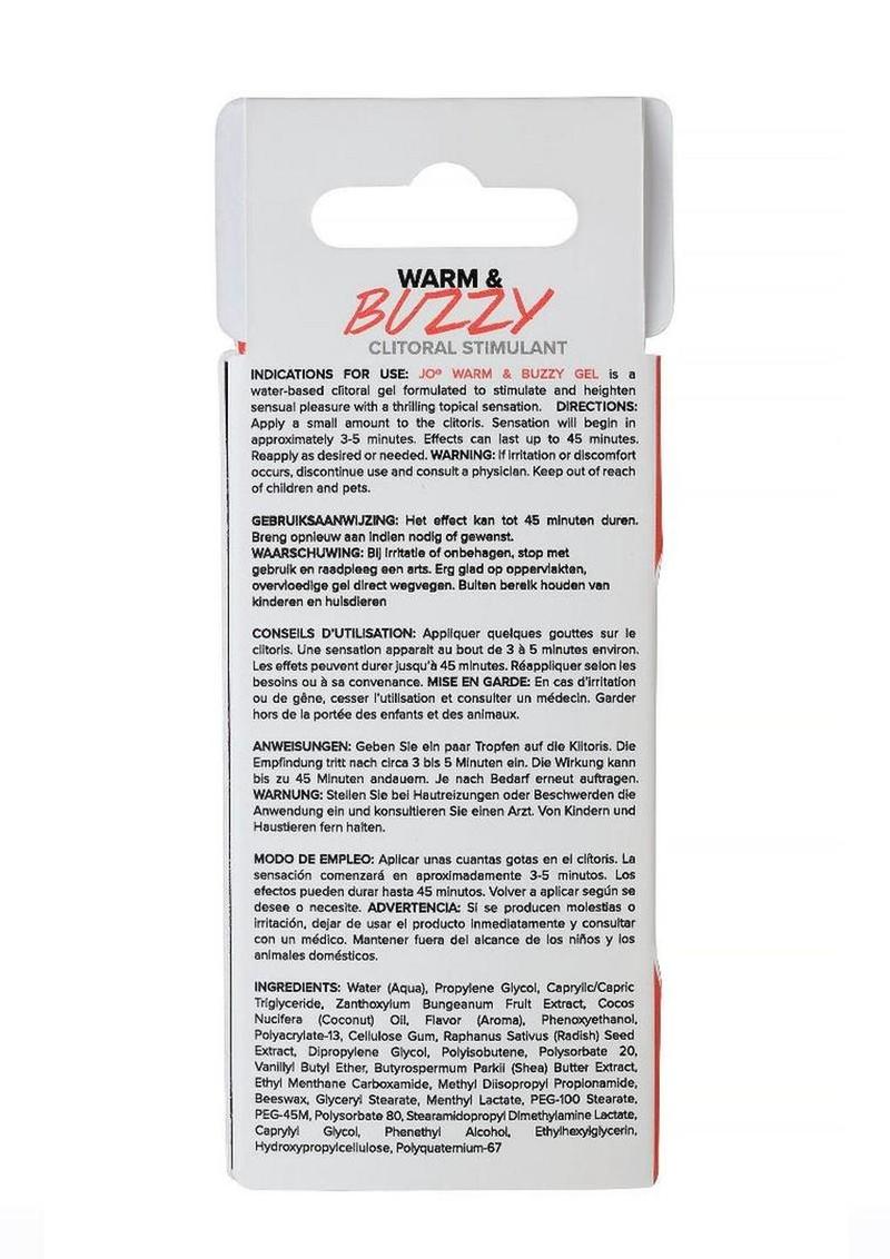 JO Warm and Buzzy Water Based Warming Clitoral Stimulant Cream - .34oz