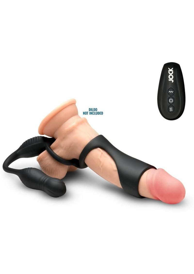 Jock Hype Max Thrusting and Vibrating Rechargeable Silicone Plug with Ring