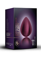 Knickerbocker Glory Rechargeable Silicone Clitoral Stimulator with Remote Control - Purple/Red