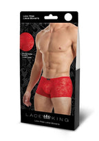 Lace King Lace Boxers - Red - Large/XLarge
