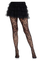 Leg Avenue Double Heart Net Tights