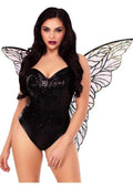Leg Avenue Iridescent Strapless Fairy Wings - Black - One Size