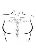 Leg Avenue Kismet Mirror Star Body Jewels Stickers and Body Glitter - Silver - 2 Pack