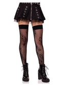 Leg Avenue Occult Net Thigh Highs - Black - One Size