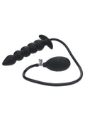 Levelz Beaded Inflatable Silicone Anal Plug - Black