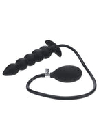 Levelz Beaded Inflatable Silicone Anal Plug - Black
