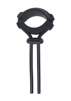 Levelz Detachable Wide Adjustable Silicone Lasso Cock Ring - Black - 5mm