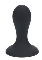 Levelz Single Rattle Liquid Silicone Anal Plug - Black - Small