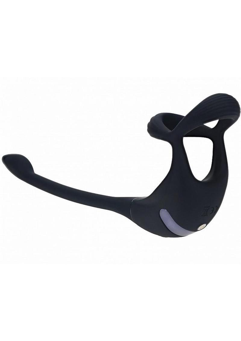 Levelz Vibrating Silicone Rechargeable Tri O Ring with Prostate Stimulator and Remote Control