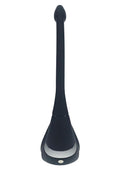 Levelz Vibrating Silicone Rechargeable Tri O Cock Ring with Prostate Stimulator and Remote Control - Black