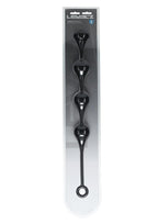 Levelz Waterdrop Silicone Anal Balls - Black - XLarge - 50mm