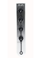 Levelz Waterdrop Silicone Anal Balls - Black - XXLarge - 60mm