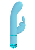 Loveline Belle 10 Function Rechargeable Silicone Rabbit Vibrator - Blue