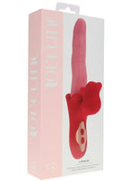 Loveline Langue Wavelike Vibrating Tongue Rechargeable Silicone Stimulator - Pink/Red