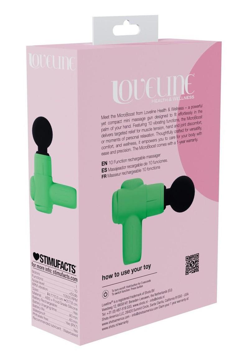Loveline Microboost 10 Function Vibrating Rechargeable Silicone Massasger