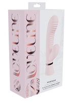 Loveline Mystique 10 Function Rechargeable Silicone Ribbed Rabbit - Pink
