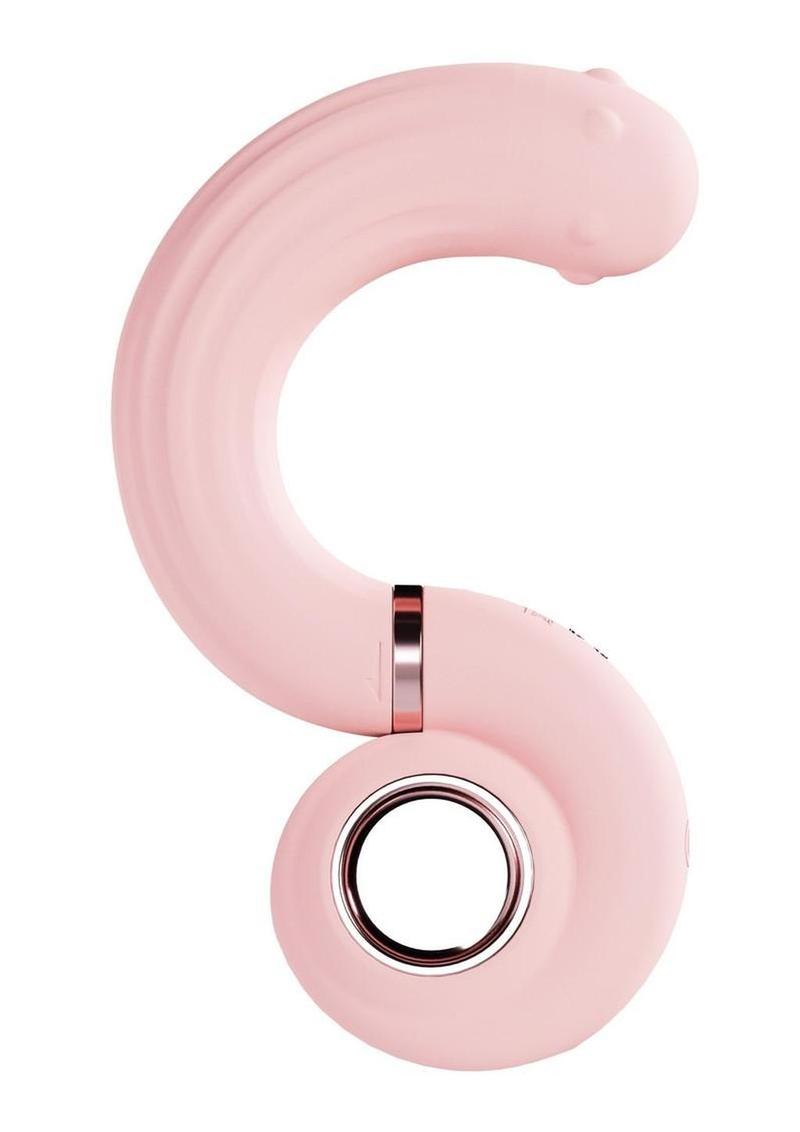 Loveline Perles Rotating Beads Swirl Rechargeable Silicone Vibrator - Pink