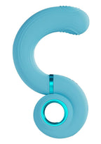 Loveline Tic-Tac Tapping Swirl Rechargeable Silicone Vibrator - Blue