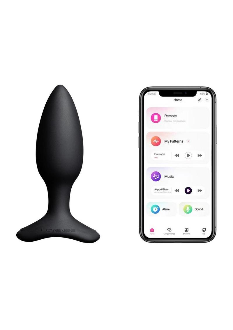 Lovense Hush 2 Rechargeable App Compatible Silicone Vibrating Plug