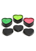 Master Series Burning Heart Blacklight Reactive Heart Drip Candle Set (3 Piece) - Neon