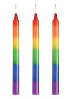 Master Series Pride Candles Rainbow Drip Candle - Multicolor/Rainbow - Set Of 3