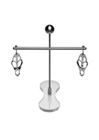 Master Series Tower Of Pain Nipple Clamps - Clear/Silver